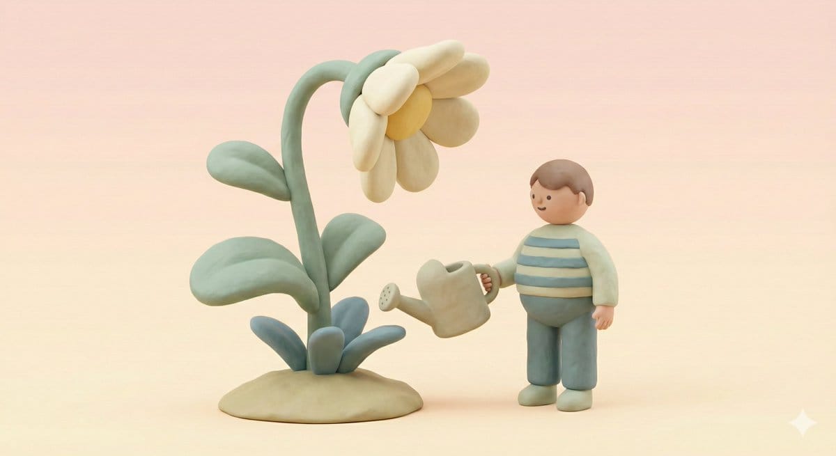 Clay-Style Soft Minimal 3D Illustration Template - AI Prompt