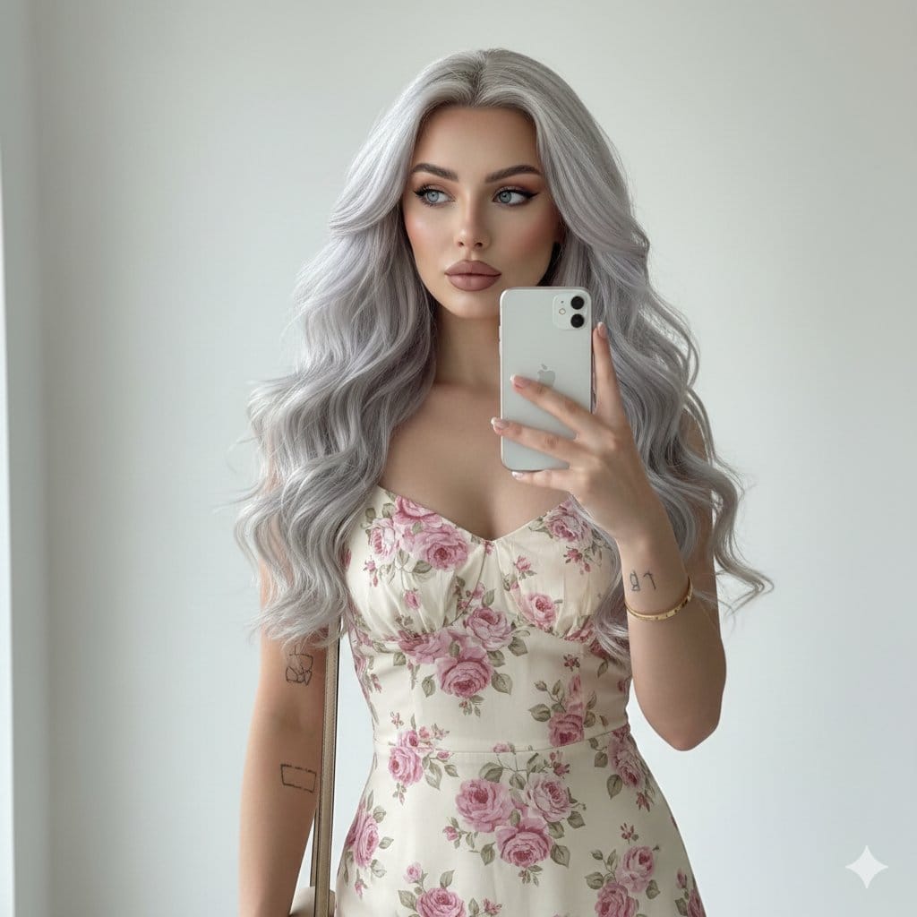 Clean Girl Aesthetic Mirror Selfie Prompt