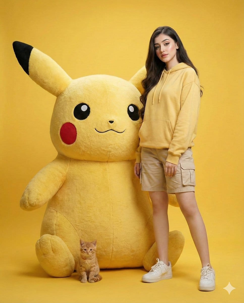 Commercial Studio Hero Shot with Giant Pikachu