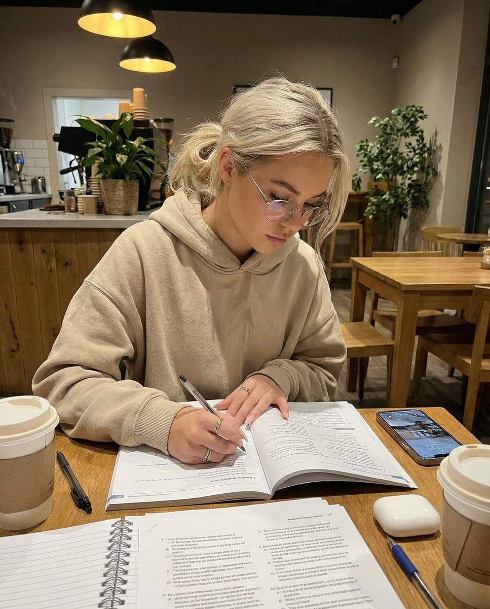 Cozy Cafe Study Session UGC Prompt