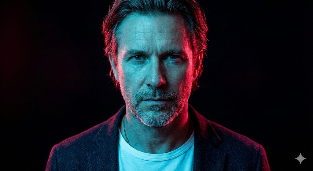 Cyberpunk Neon Cinematic Studio Portrait