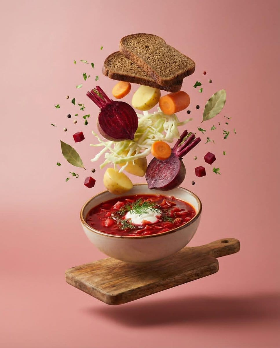Deconstructed Food Photography Series in Levitation