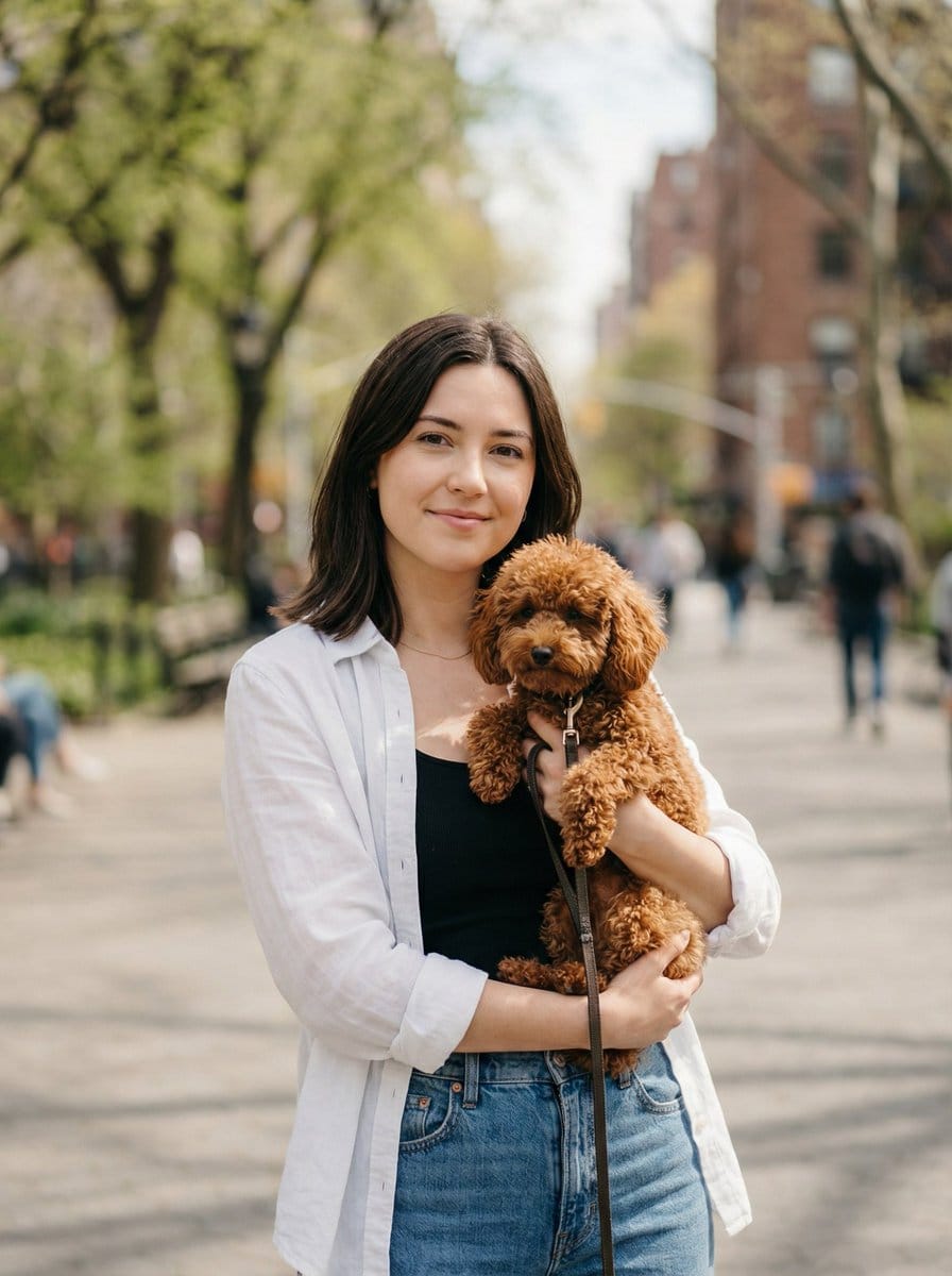 Detailed JSON-structured prompt for a lifestyle portrait photograph