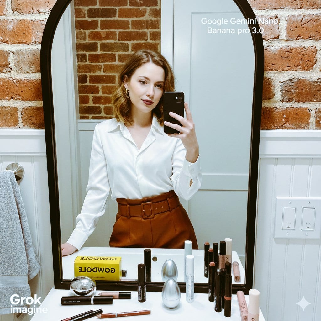 Detailed Mirror Selfie/Indoor Portrait Prompt