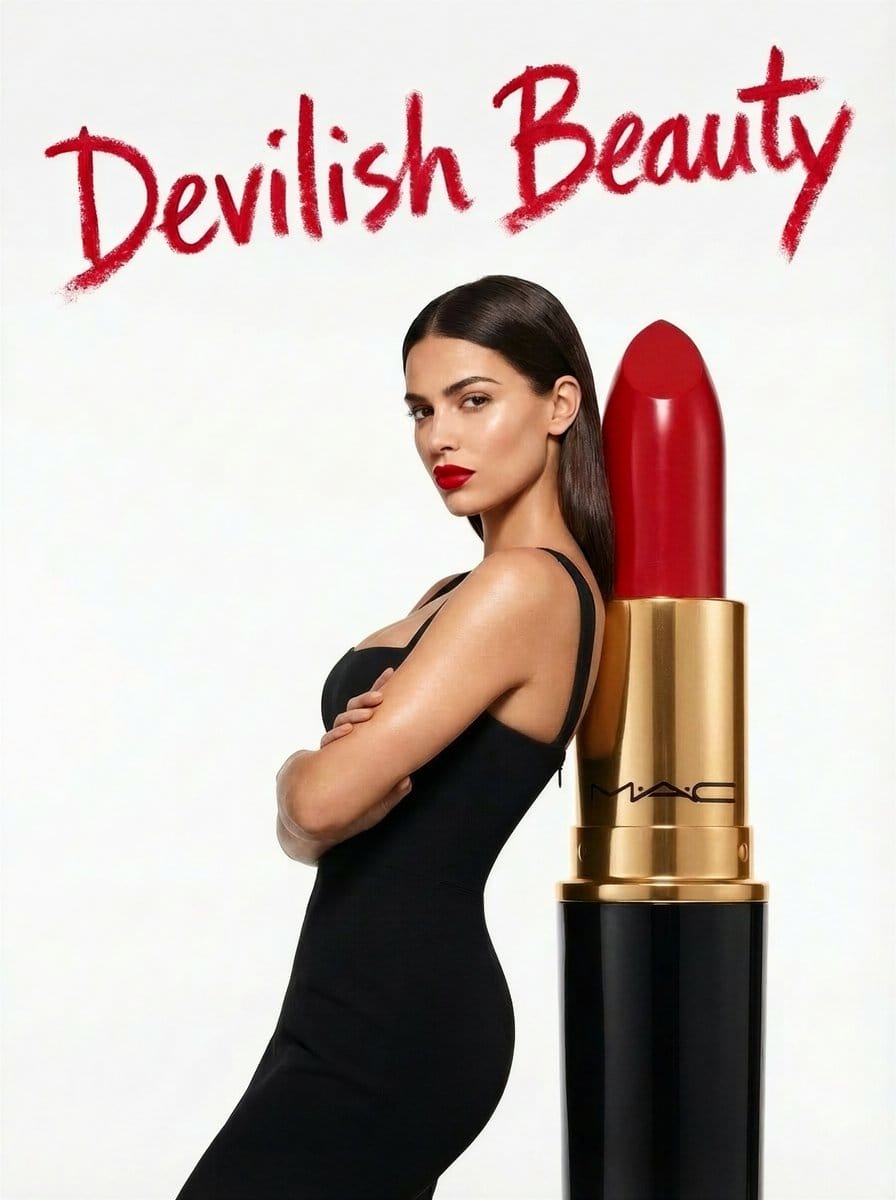 Devilish Beauty Lipstick Advertisement Prompt - AI Prompt