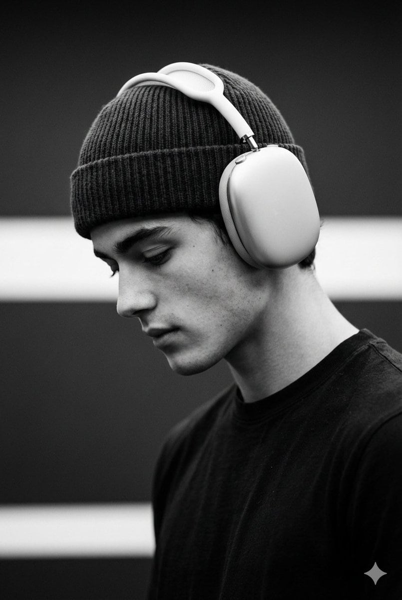 Dramatic Low-Key Monochrome Portrait Prompt