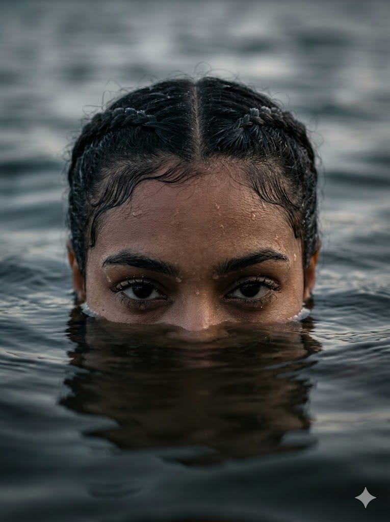 Dramatic Water Emergence Portrait