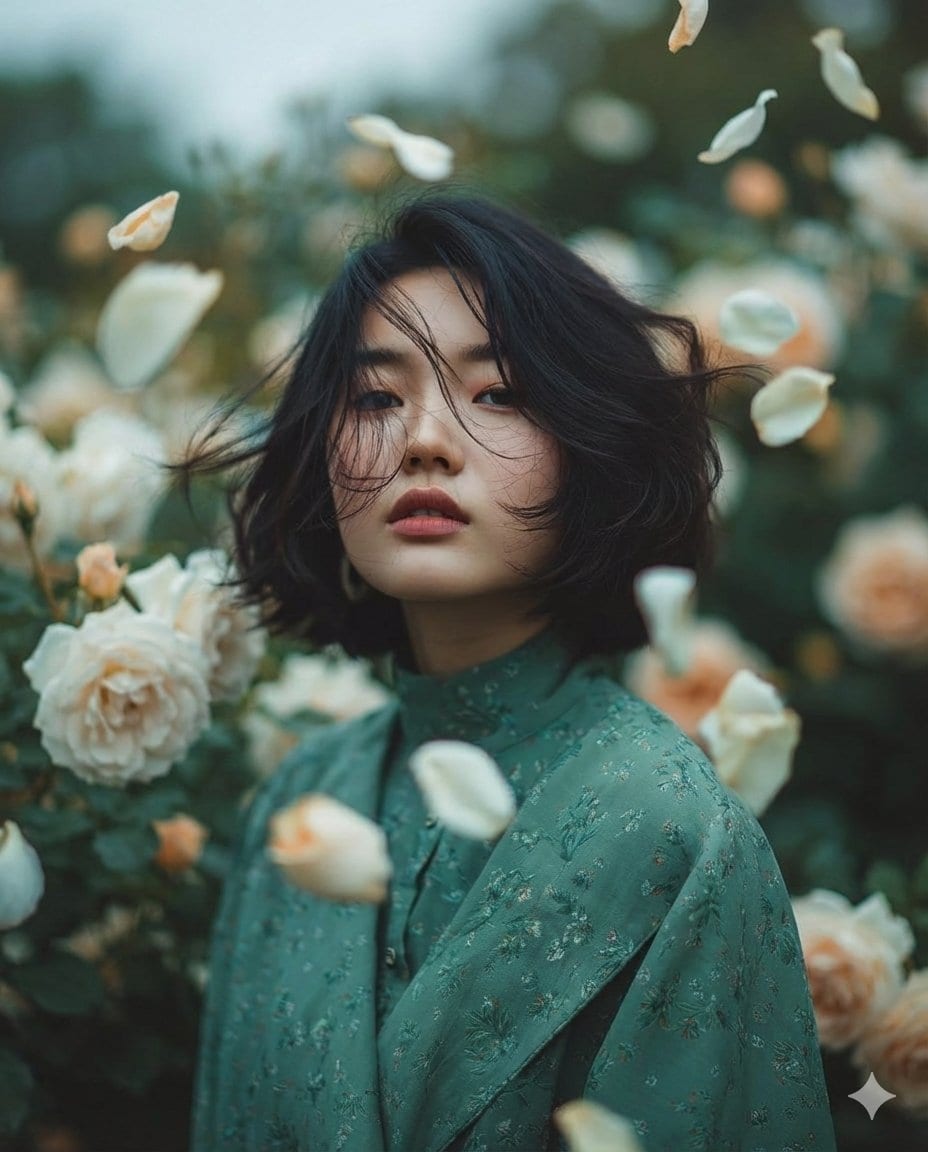 Dreamy Fine-Art Portrait in Ethereal Garden