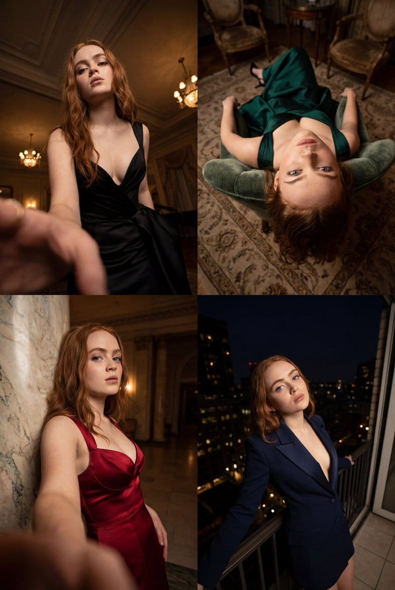 Dynamic Wide-Angle High Fashion Editorial Set