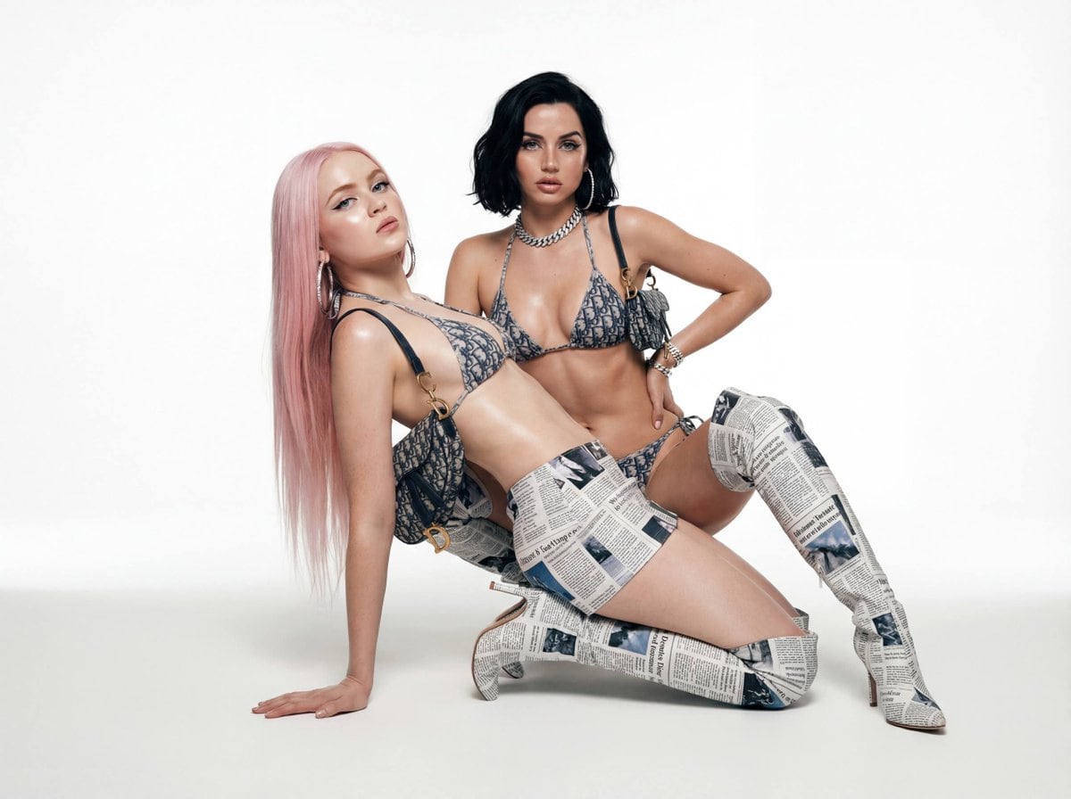 Early 2000s High Fashion Studio Shoot