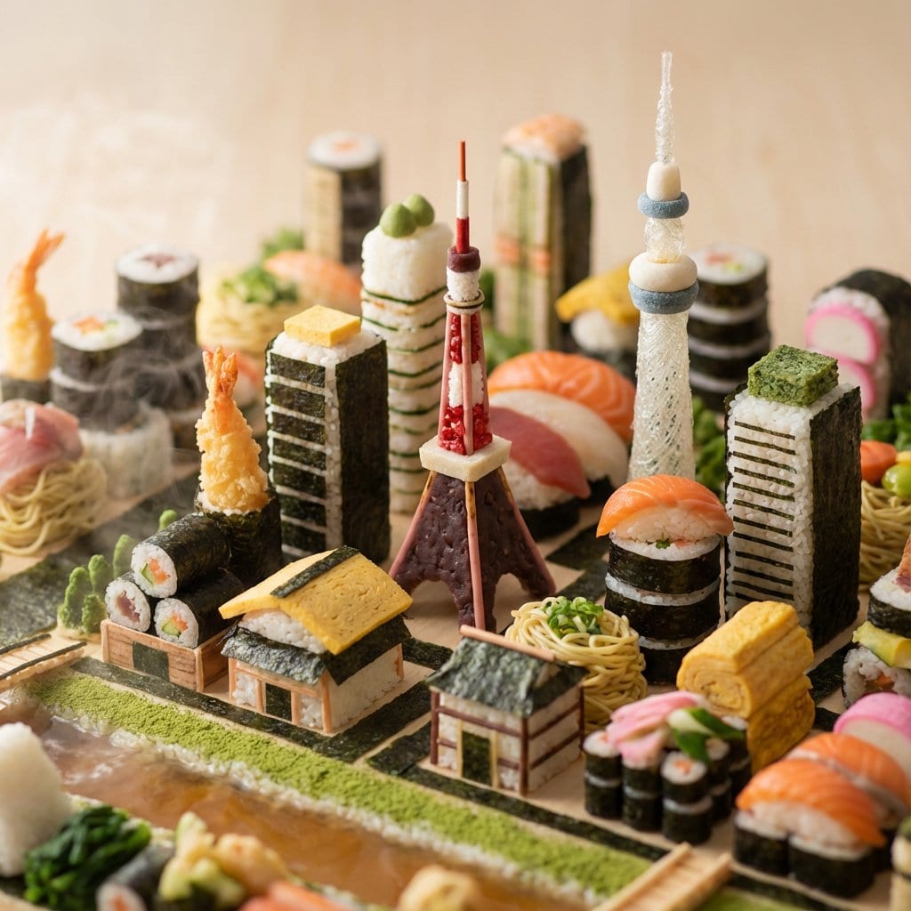 Edible Cityscape Diorama (Double Inference)