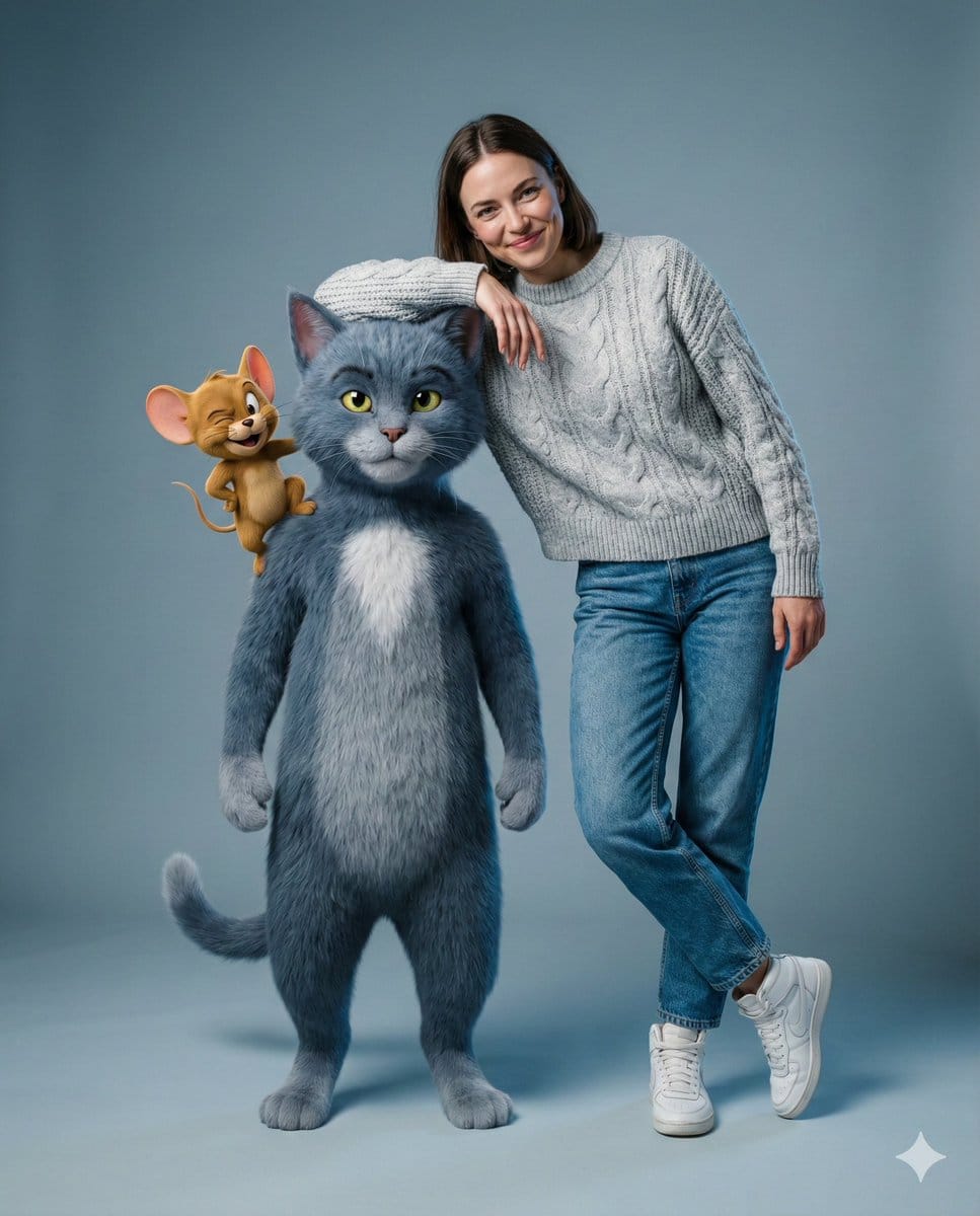 Editorial Studio Photography of Tom & Jerry with Human