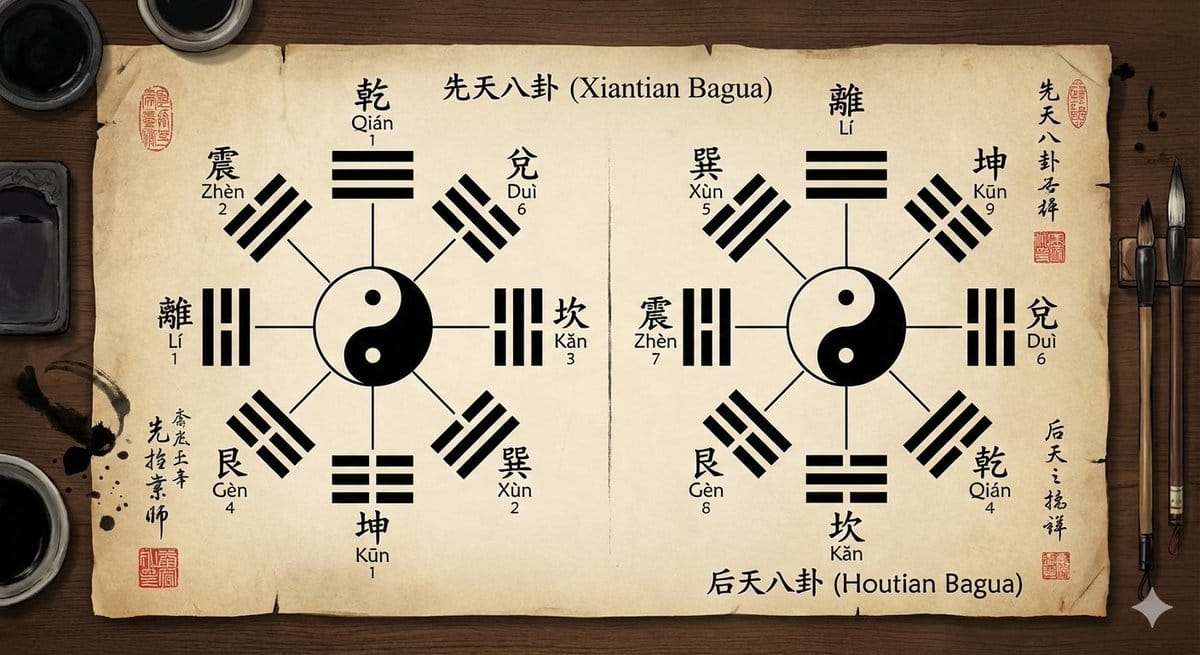 Eight trigrams diagram with reference image