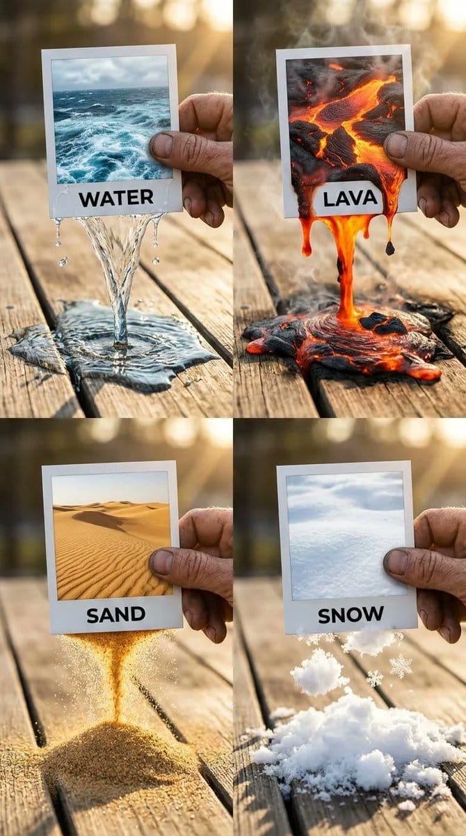 Elemental Physics Spill Collage Prompt