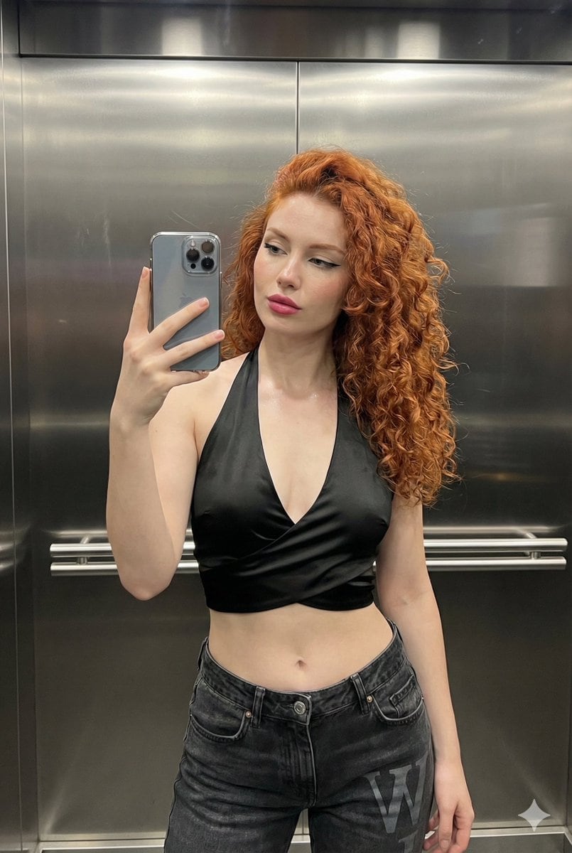 Elevator Mirror Selfie (Streetwear Chic)