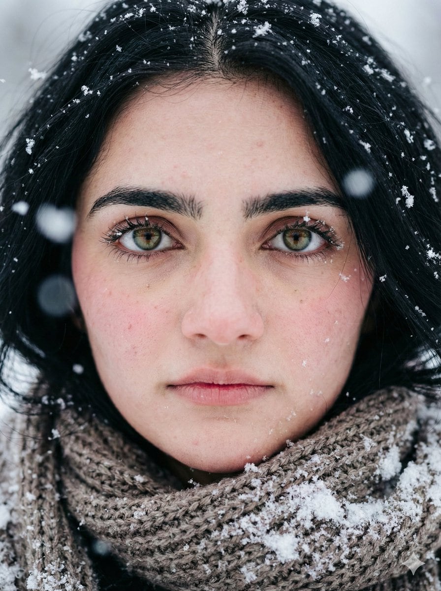 Extreme Close-up Winter Portrait (Rukmini Vasanth)