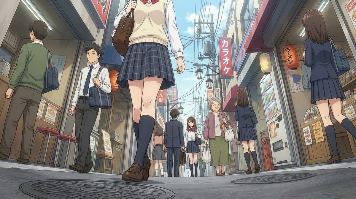 Extreme low-angle shot