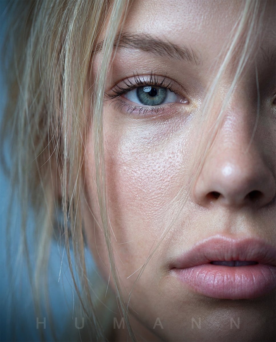 Extreme Macro Portrait with Hyper-realistic Skin Texture