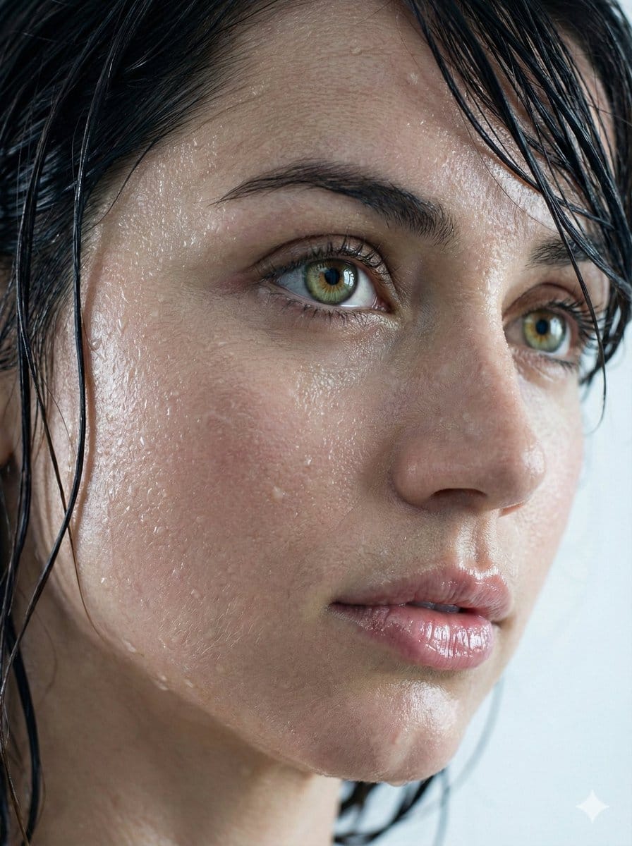 Extreme Profile Wet Look Portrait (Ana de Armas)