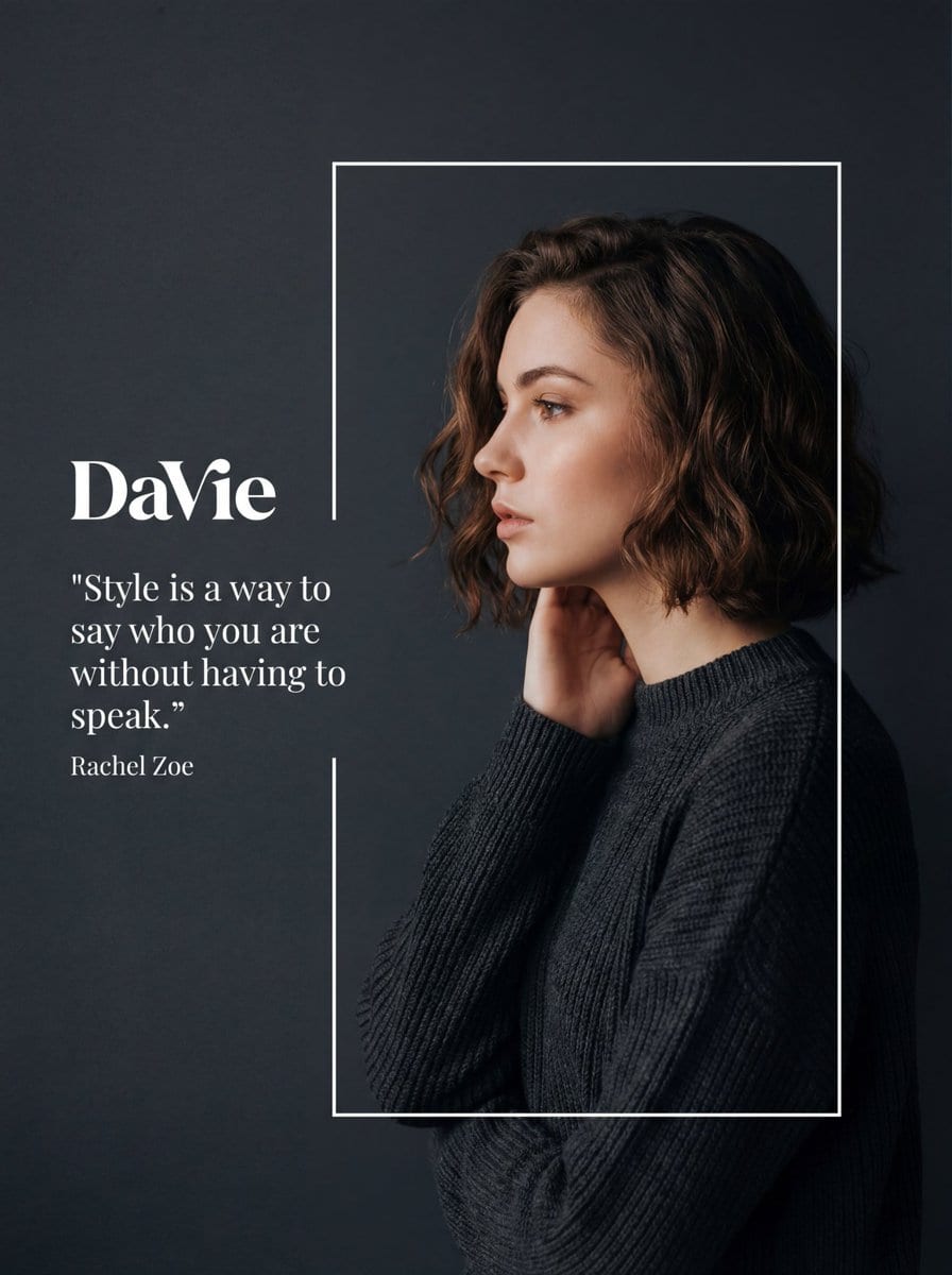 Fashion Editorial Portrait with Graphic Overlay Prompt