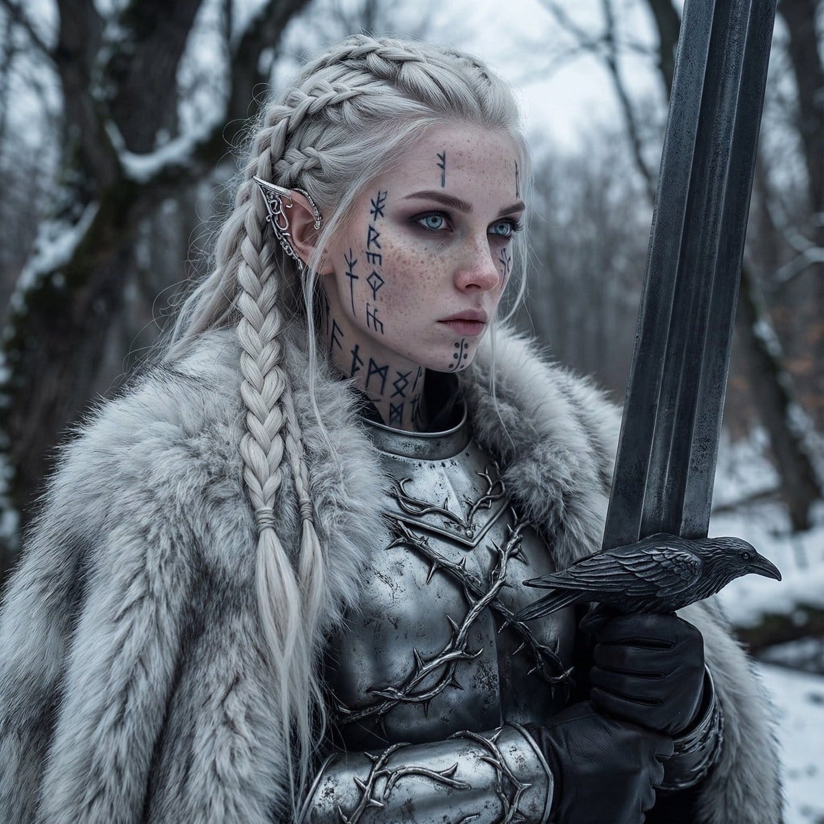 Fierce Elven Warrior Princess Cinematic Portrait