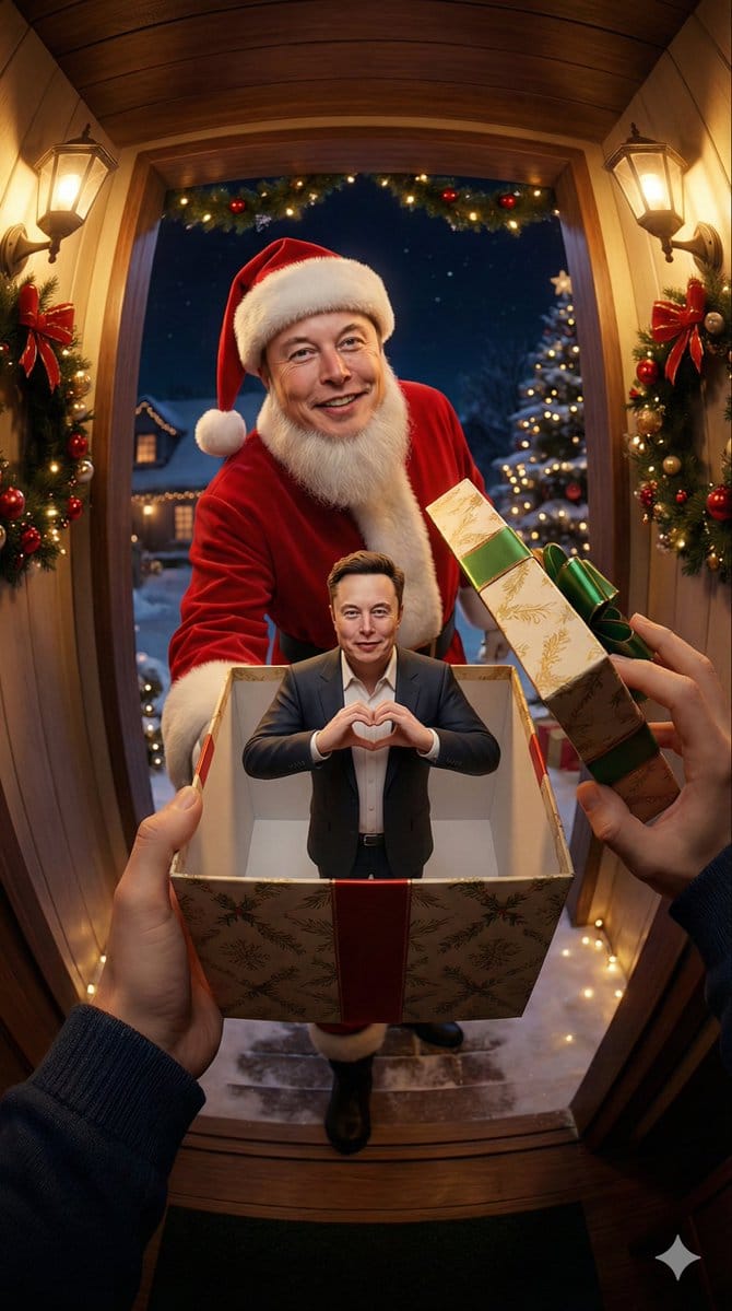 First-Person Perspective Christmas Gift Delivery with Character Model