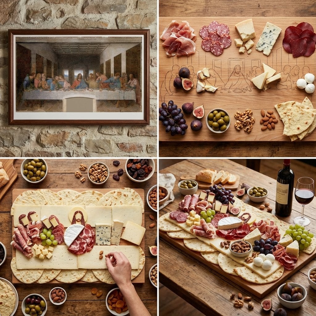 Food Art Prompt: Historical Scenes as Charcuterie Boards