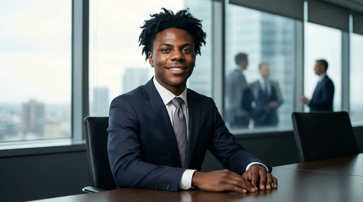 Formal Boardroom Portrait AI Prompt