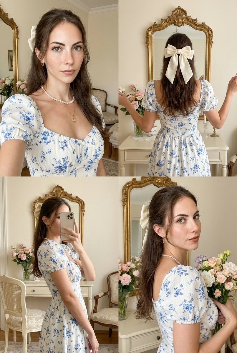 Four-Panel Collage with Strict Identity and Pose Matching