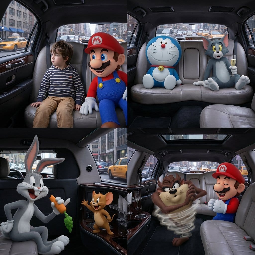 Four-Panel Composition Prompt with Location Context