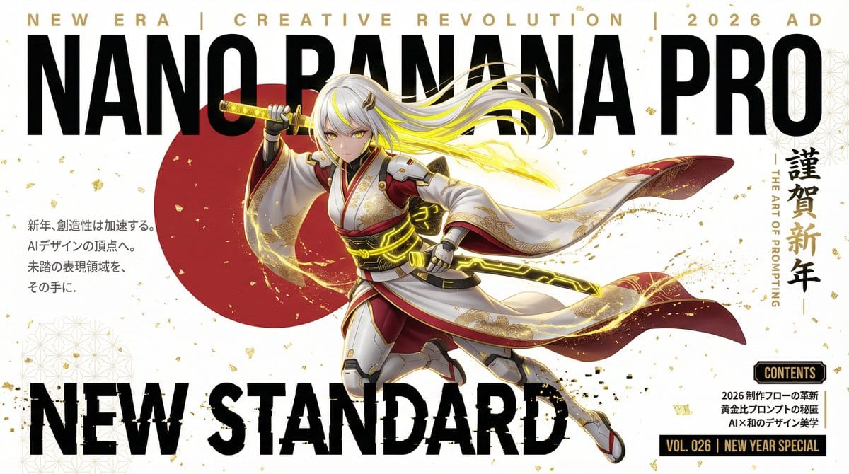 Futuristic New Year Magazine Cover Design Prompt