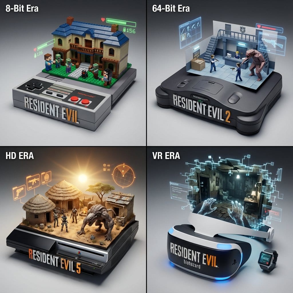 Gaming History Console Architecture Grid Template