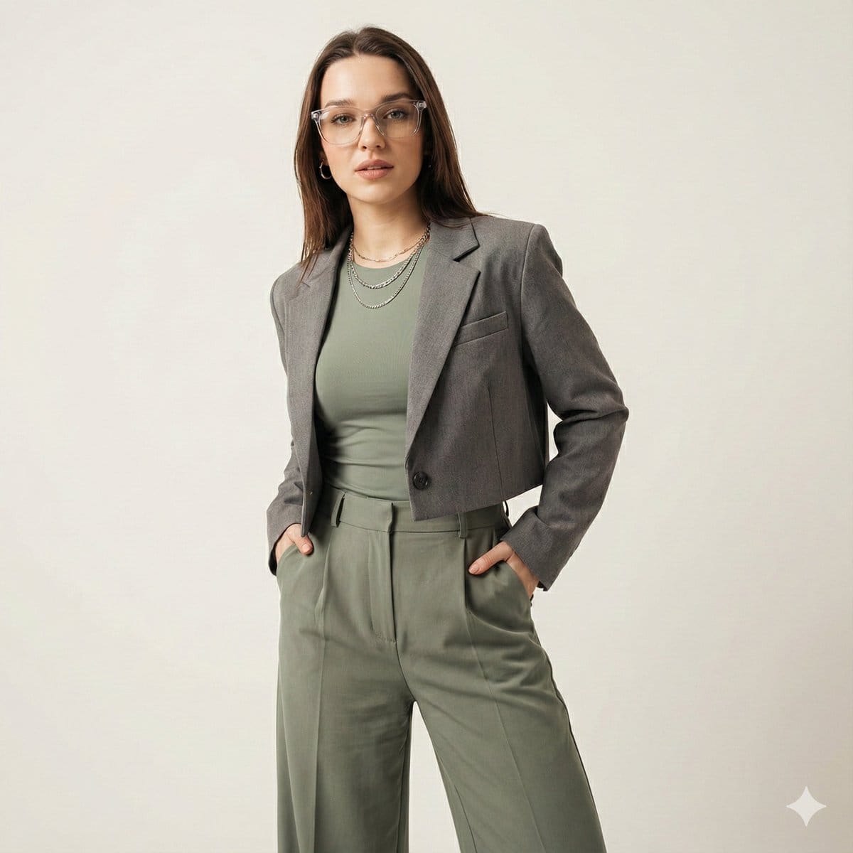 Gen-Z Fashion Editorial Studio Portrait