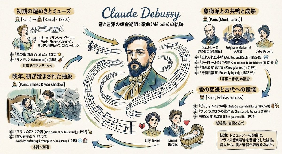 Generating a Graphic Record of Debussy's Songs
