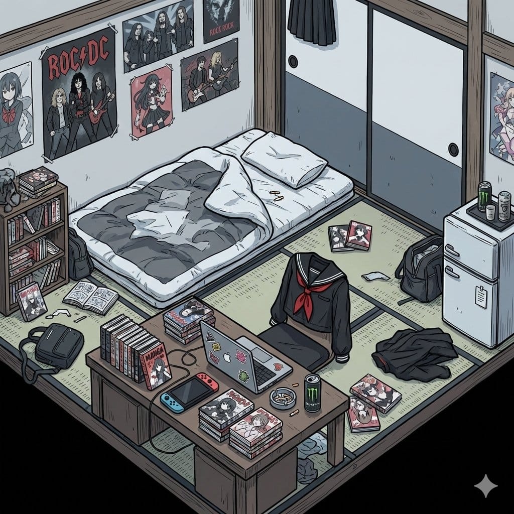 Generating an Isometric Room Illustration Based on a Character Concept