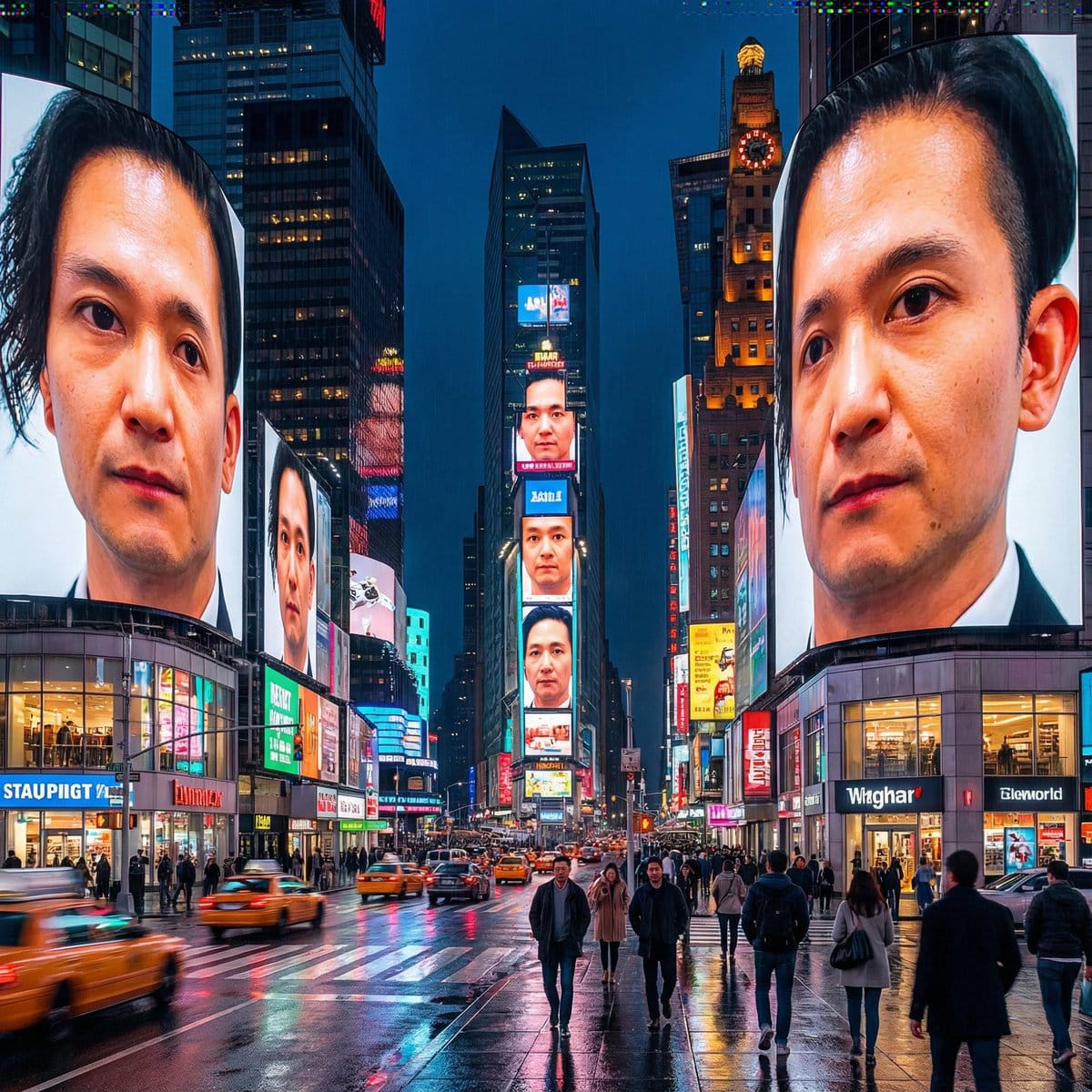 Generating City-Scale Self-Portrait Advertising