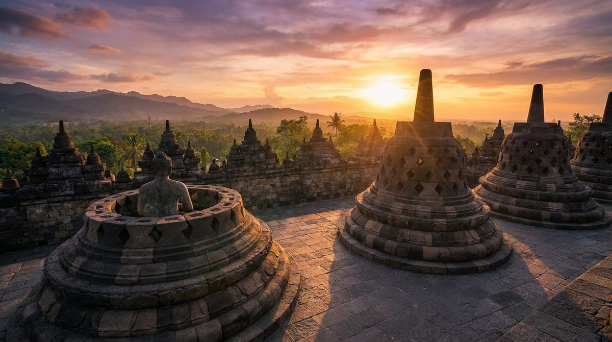 Geolocation sunset scene at specific coordinates