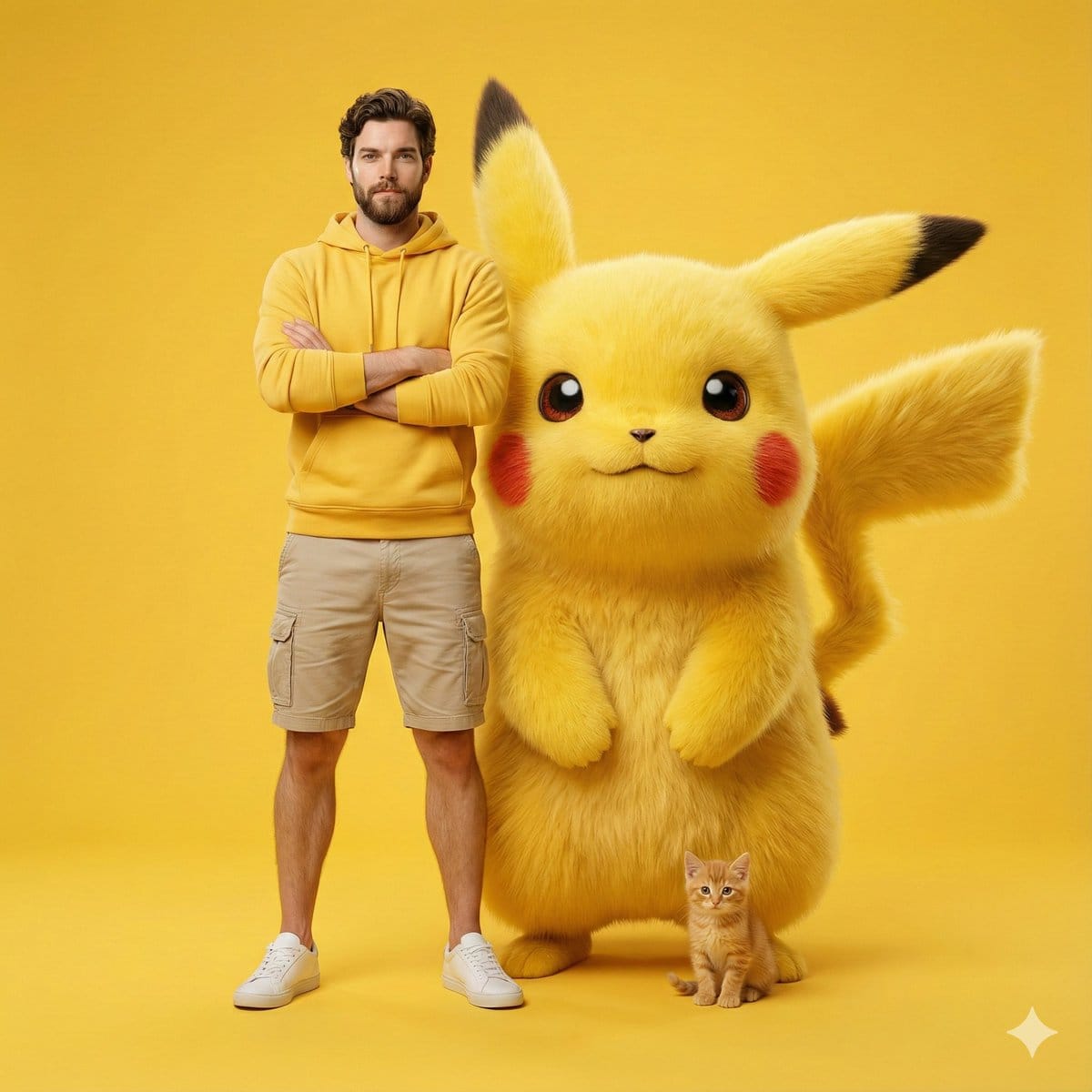 Giant Pikachu Studio Portrait Identity Lock Prompt