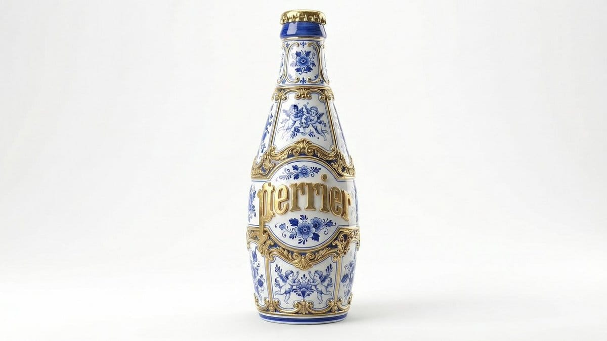 Gilded Delftware Product Signature Prompt