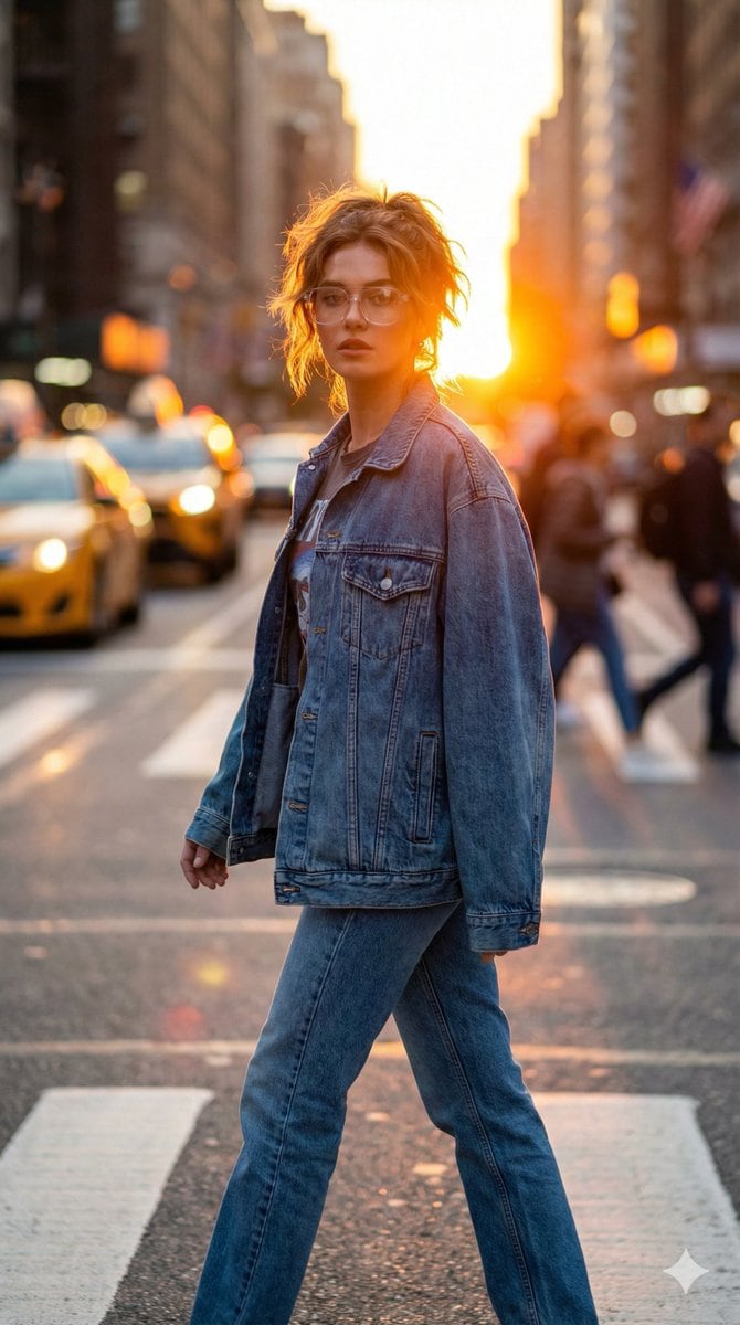 Golden Hour Urban Streetwear Portrait