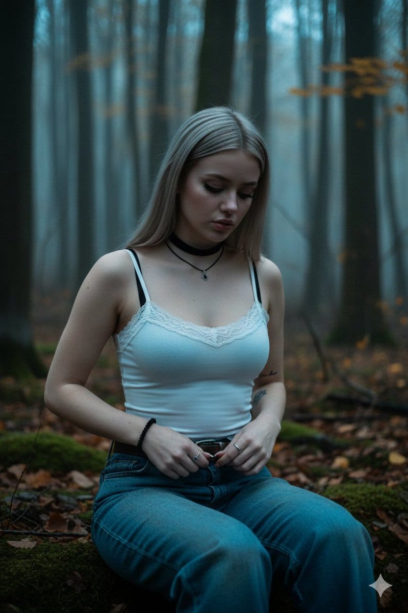 Goth/Emo Forest Portrait