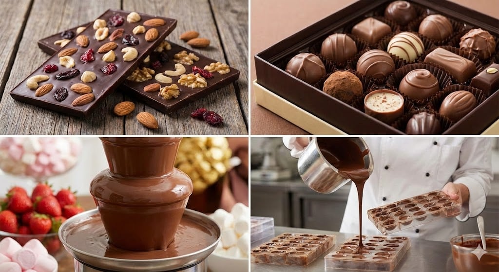 Gourmet Chocolate Collection 2x2 Grid