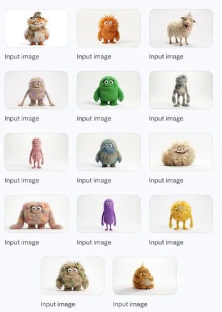 Group image from multiple character references