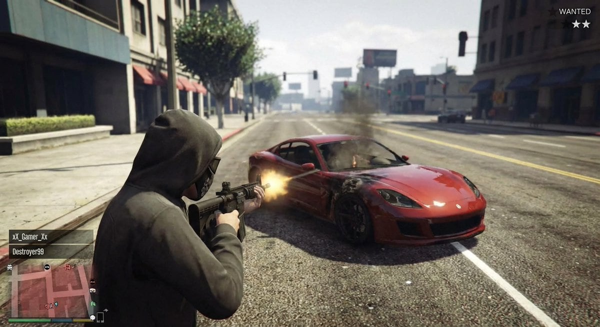 GTA 5 online action scene