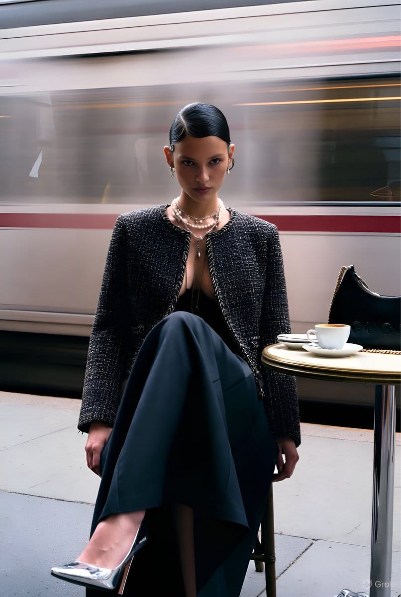 Gucci Campaign Subway Platform Fashion Prompt