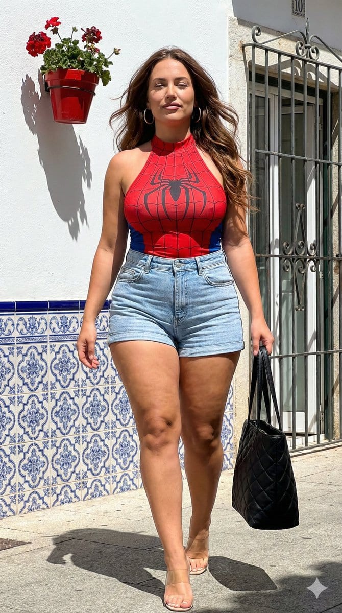 High-Contrast Candid Instagram Shot in Mediterranean Town