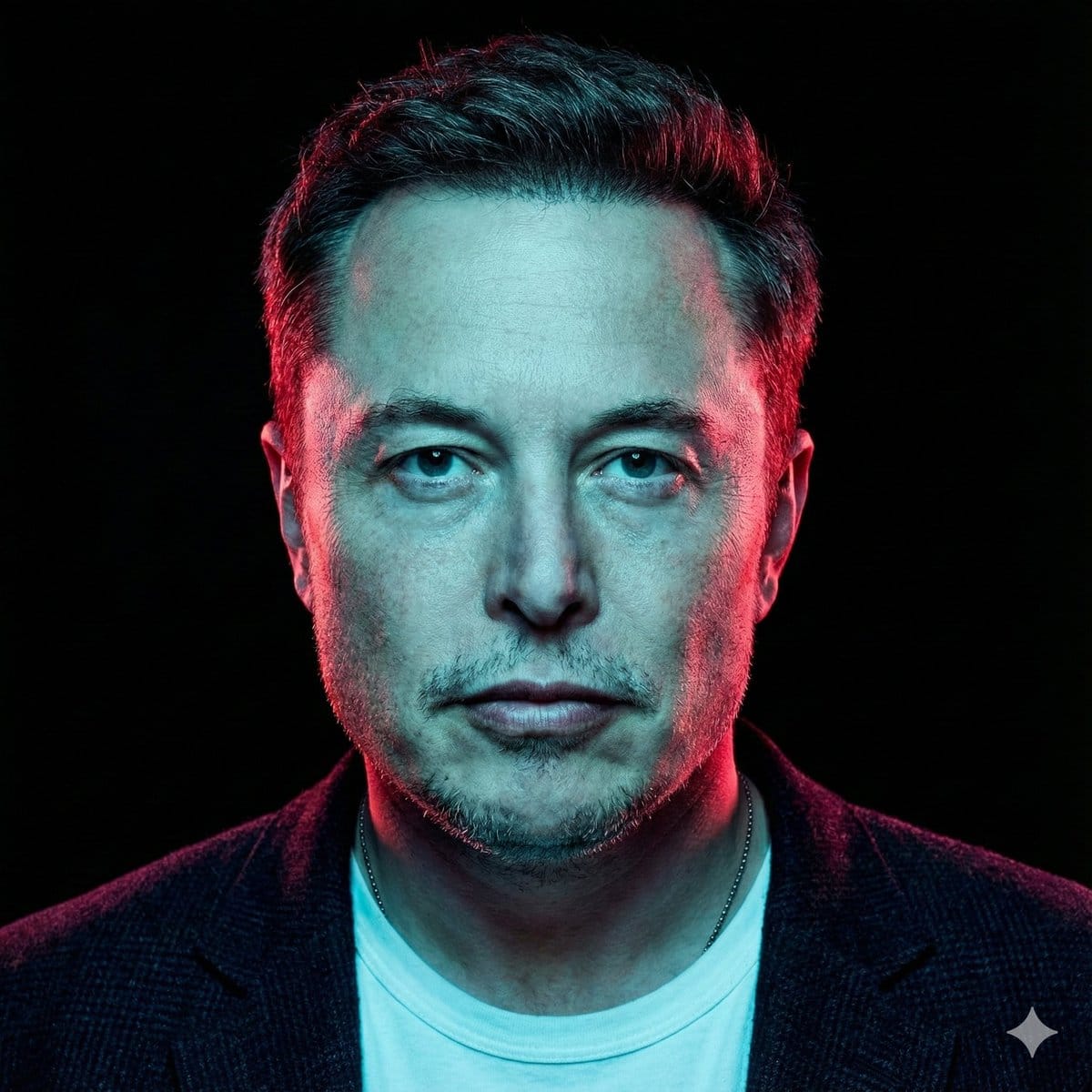 High-Contrast Cinematic Neon Portrait