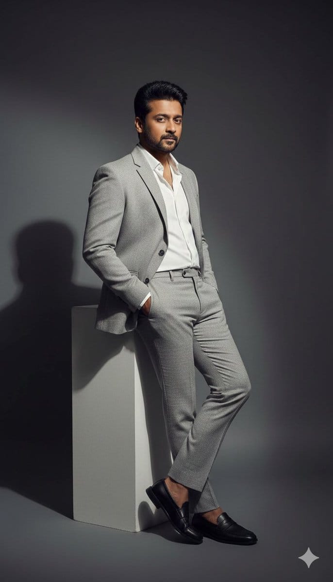 High-Contrast Fashion Editorial Portrait of a Man