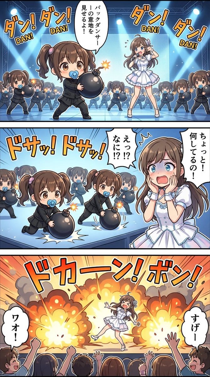 High-detail story-art layout with frames and speech bubbles