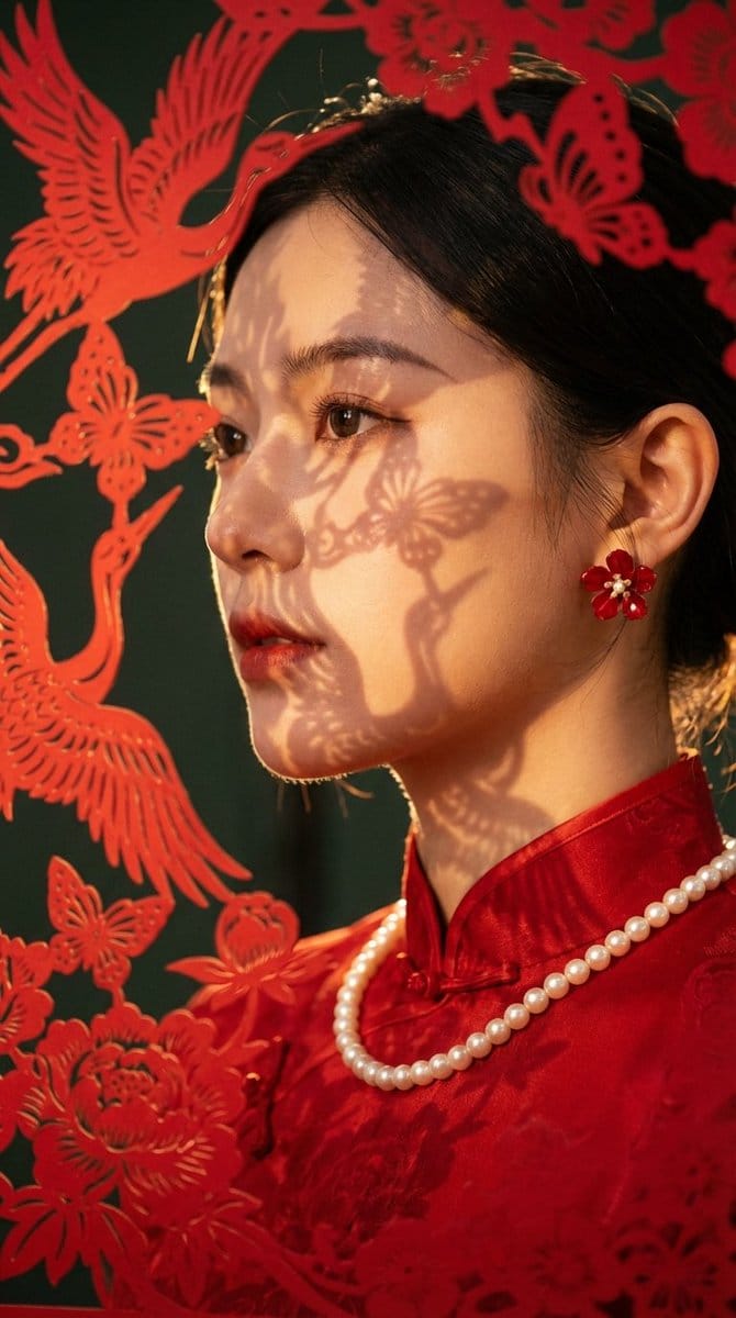 High-End Commercial Portrait with New Chinese Aesthetic